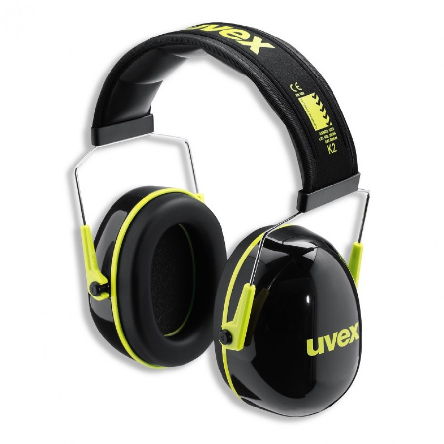 Mušlový chránič uvex K2 s náhlavním obloukem, SNR: 32 dB(A)