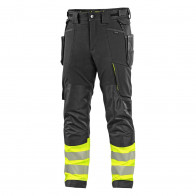 Kalhoty CXS NAOS HV pánské, černo-žlutá Hi-Vis, reflexní pruhy
