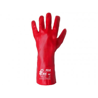 Rukavice SELA, máčené v PVC, vel. 10