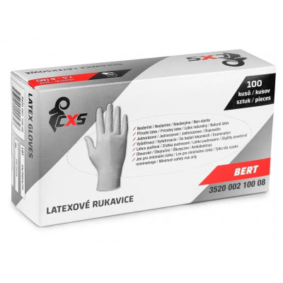 Rukavice BERT jednorázové, latexové