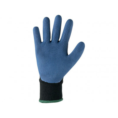 Povrstvené zimní rukavice ROXY BLUE WINTER, máčené v latexu, vel. 10