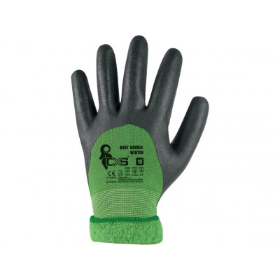 Povrstvené zimní rukavice ROXY DOUBLE WINTER, černo-zelené, vel. 10