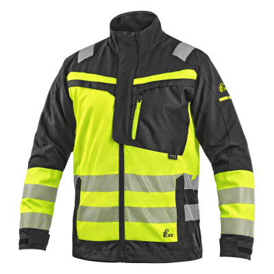 Blůza NAOS HV, pánská, černá-žlutá Hi-Vis, reflexní pruhy
