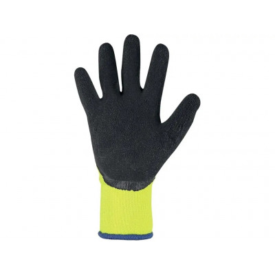 Rukavice ROXY WINTER, zimní, máčené v latexu, černo-žluté